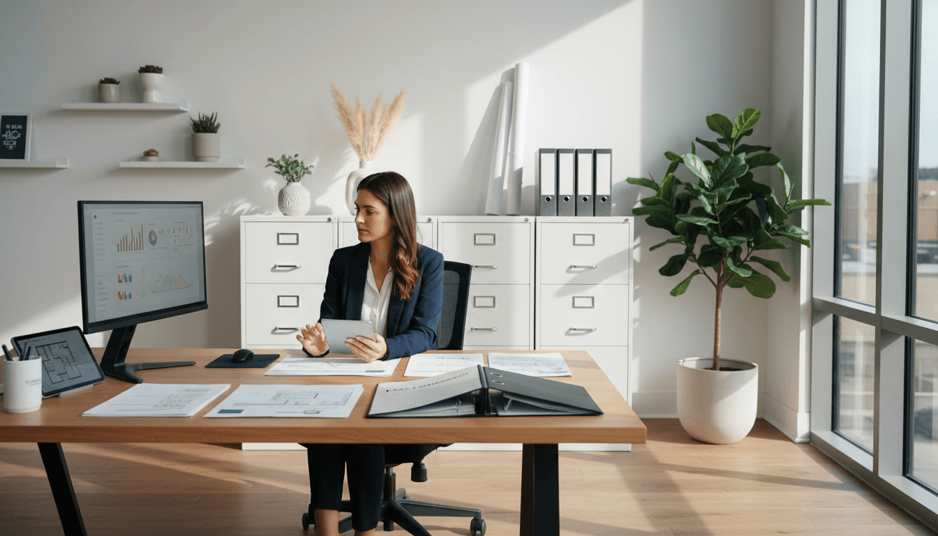 Homa Property Management team working at office desk with property documents